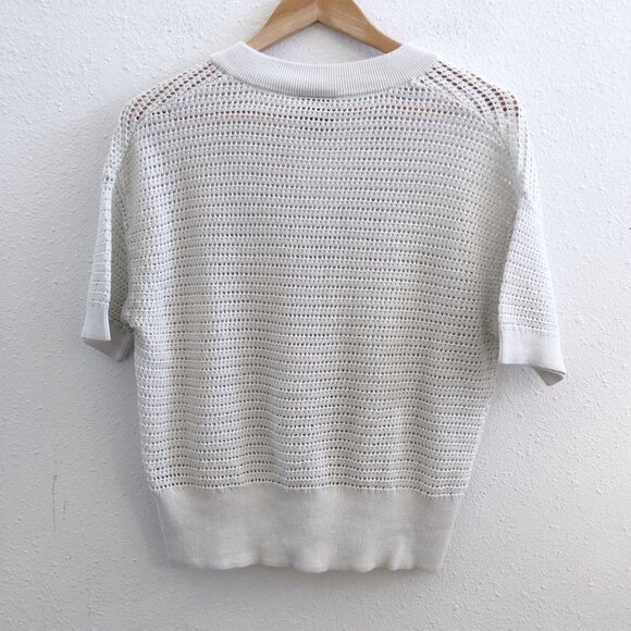 Varley Light Gray V-Neck Sweater - Picture 3 of 11